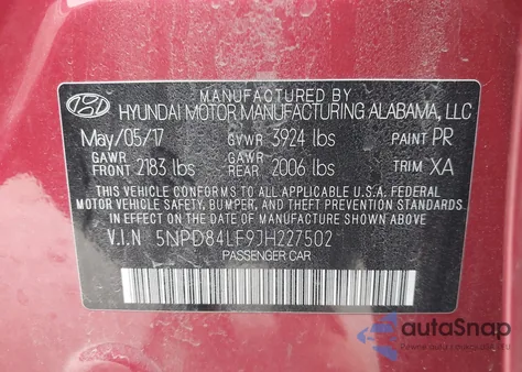 2018 Hyundai Elantra Sel from USA, damaged, VIN 5NPD84LF9JH227502